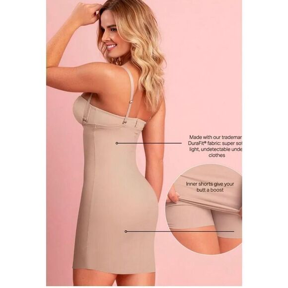 Leonisa Bestseller Two-in-One Undetectable Sculpting Skort Slip Medium - Picture 5 of 7